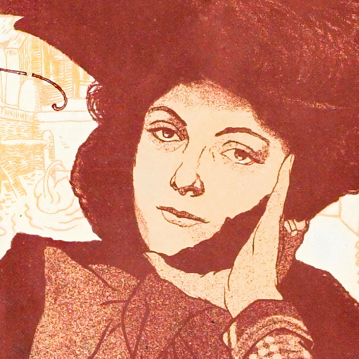 Póster Georges de Feure Chansons d'Atelier