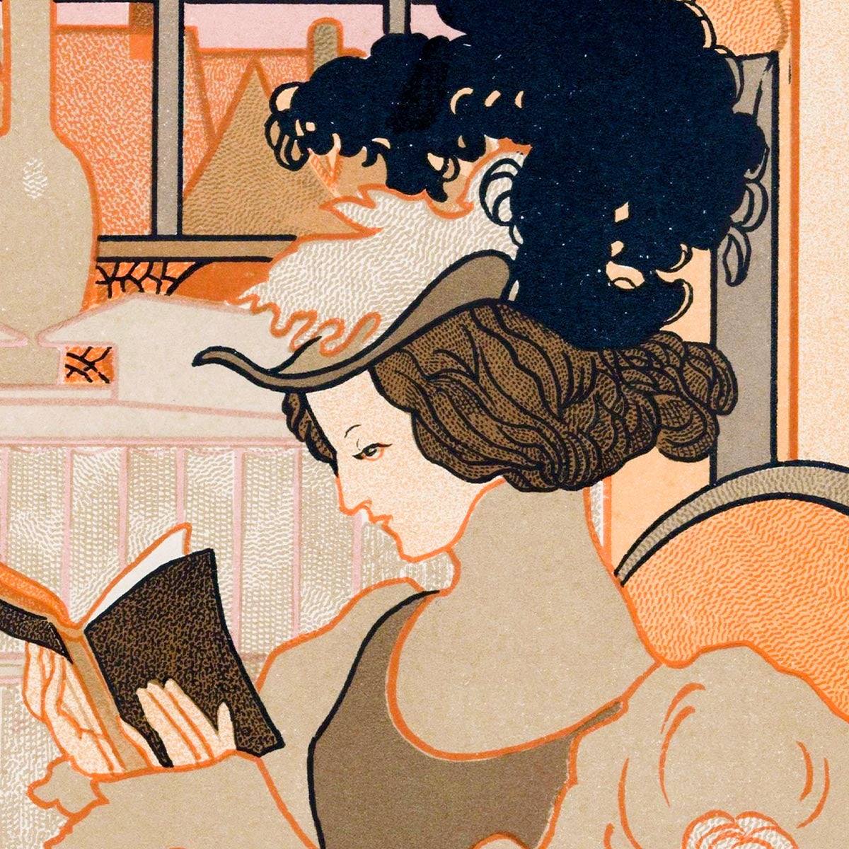 Póster de los deseos de Año Nuevo de Octave de Georges de Feure