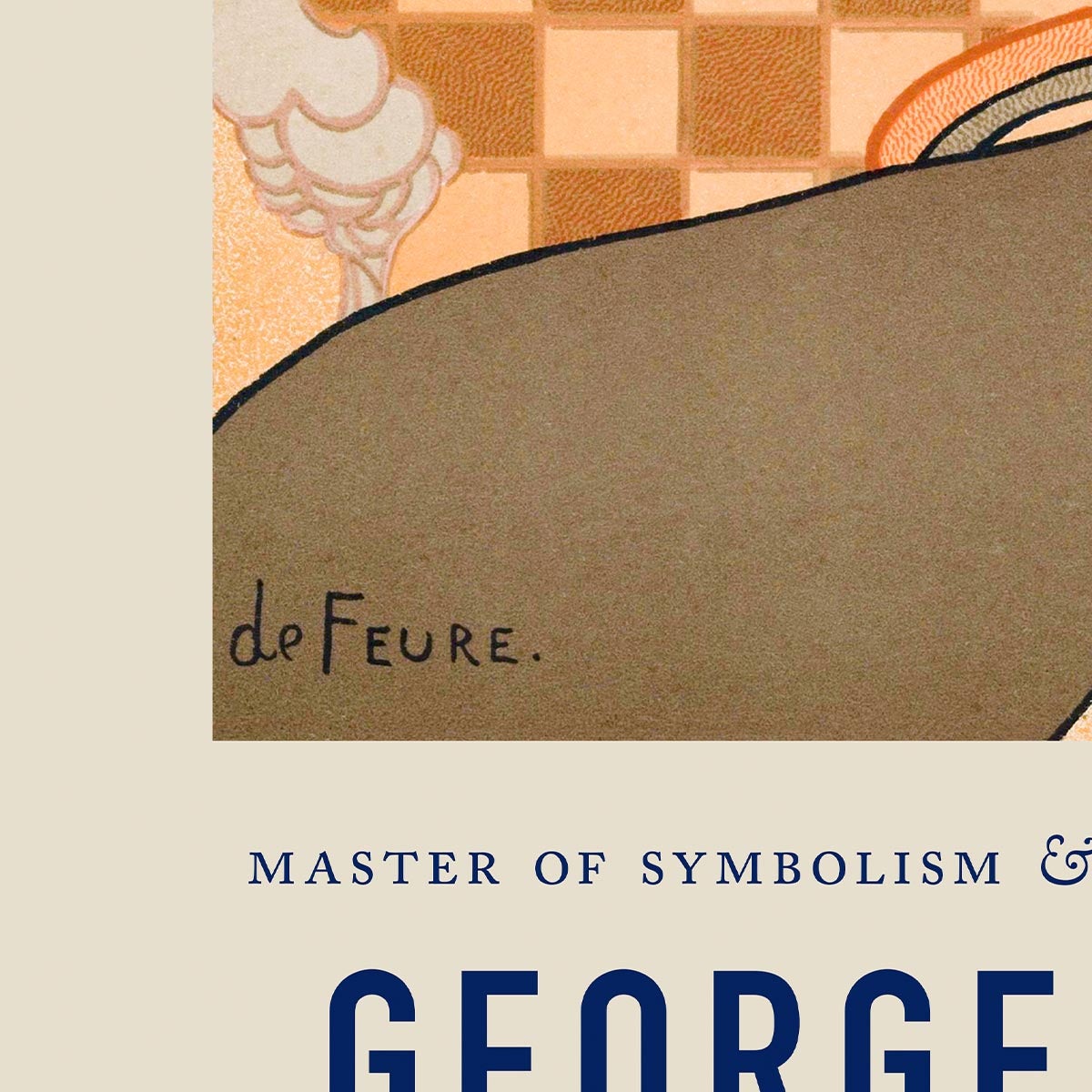 Póster de los deseos de Año Nuevo de Octave de Georges de Feure
