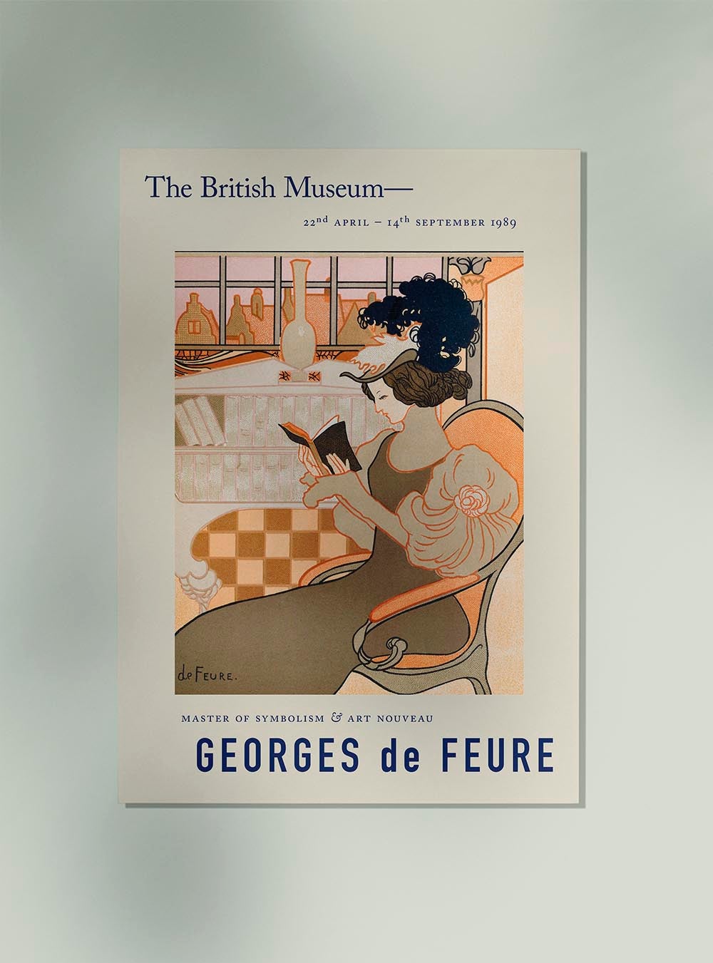 Póster de los deseos de Año Nuevo de Octave de Georges de Feure