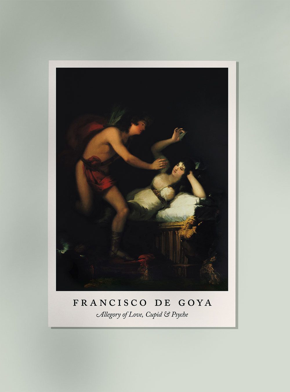 Allegory of Love, Cupid & Psyche - Francisco de Goya Exhibition Poster