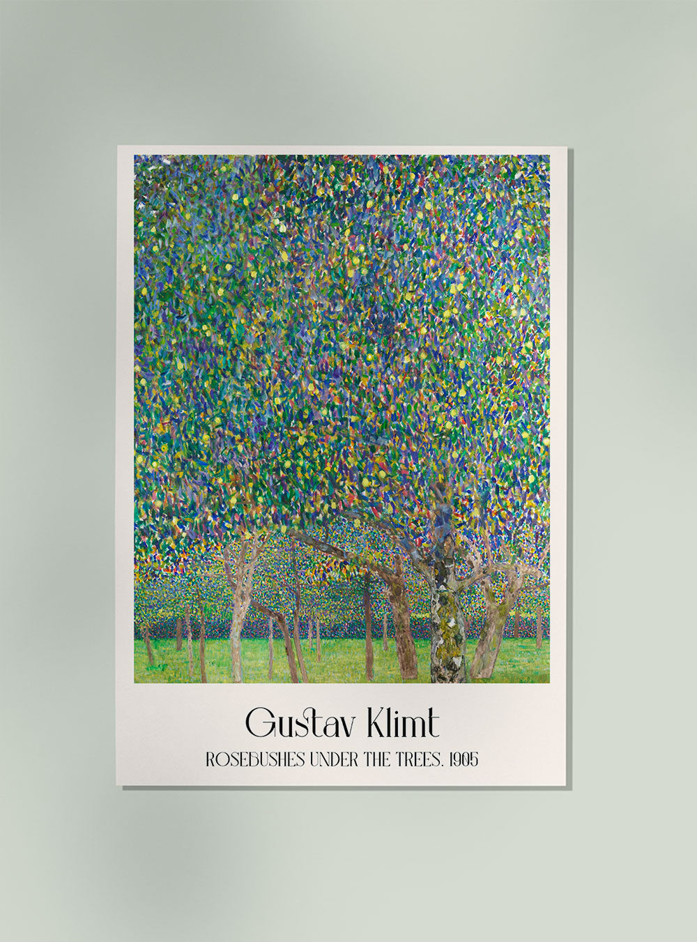 Rosales bajo los árboles de Gustav Klimt