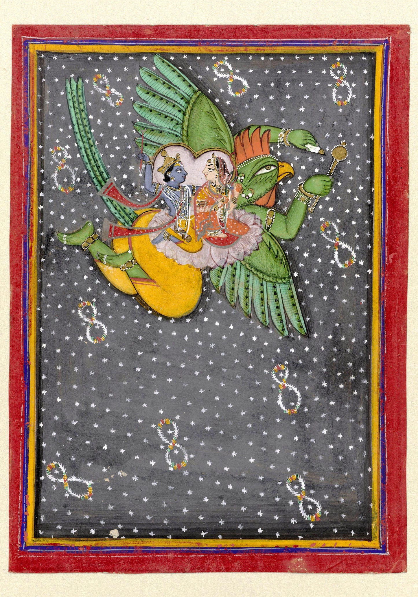 Conjunto de 3 láminas de dioses hindúes