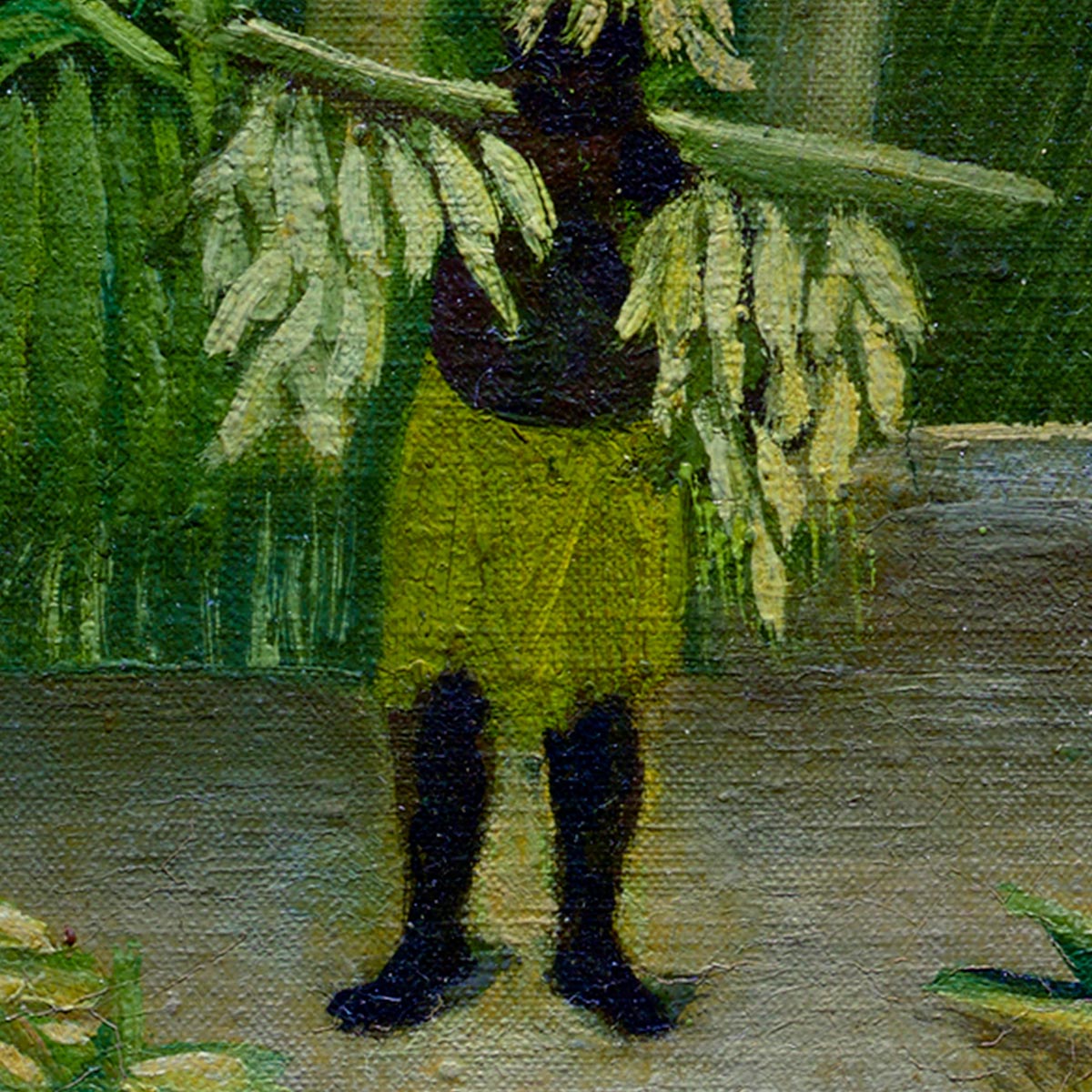 Cartel de la exposición La cosecha del plátano en Rousseau