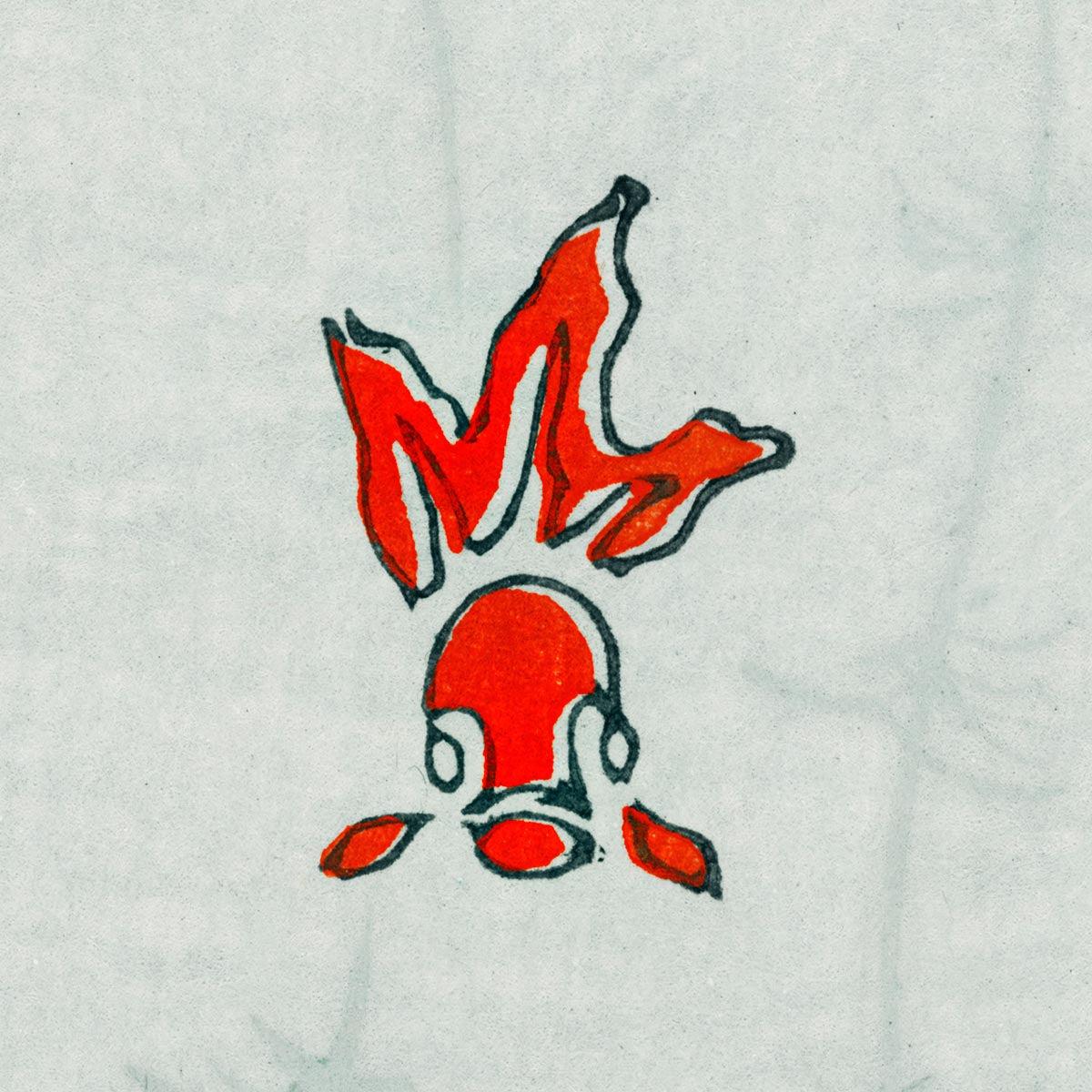 Póster con estampado de pez koi japonés