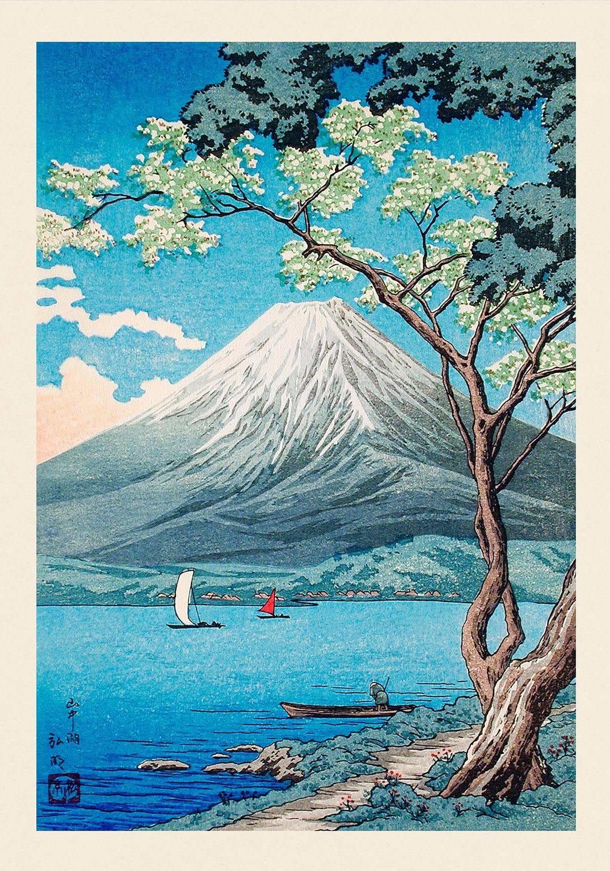 El monte Fuji desde el lago Yamanaka, de Takahashi Shōtei