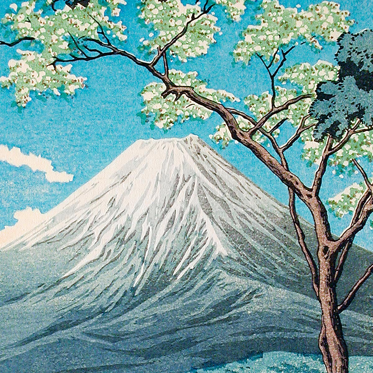 El monte Fuji desde el lago Yamanaka, de Takahashi Shōtei