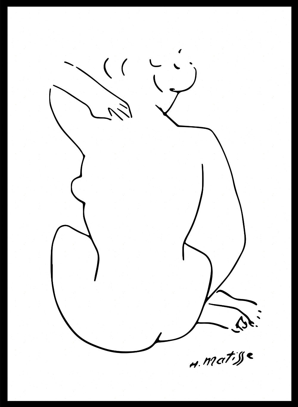 Boceto de figura desnuda de Henri Matisse