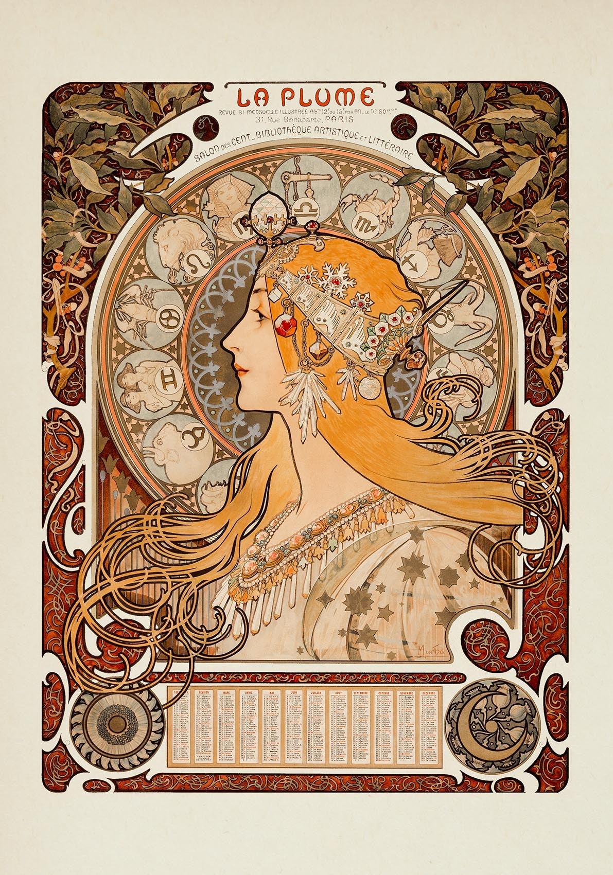La pluma de Alphonse Mucha