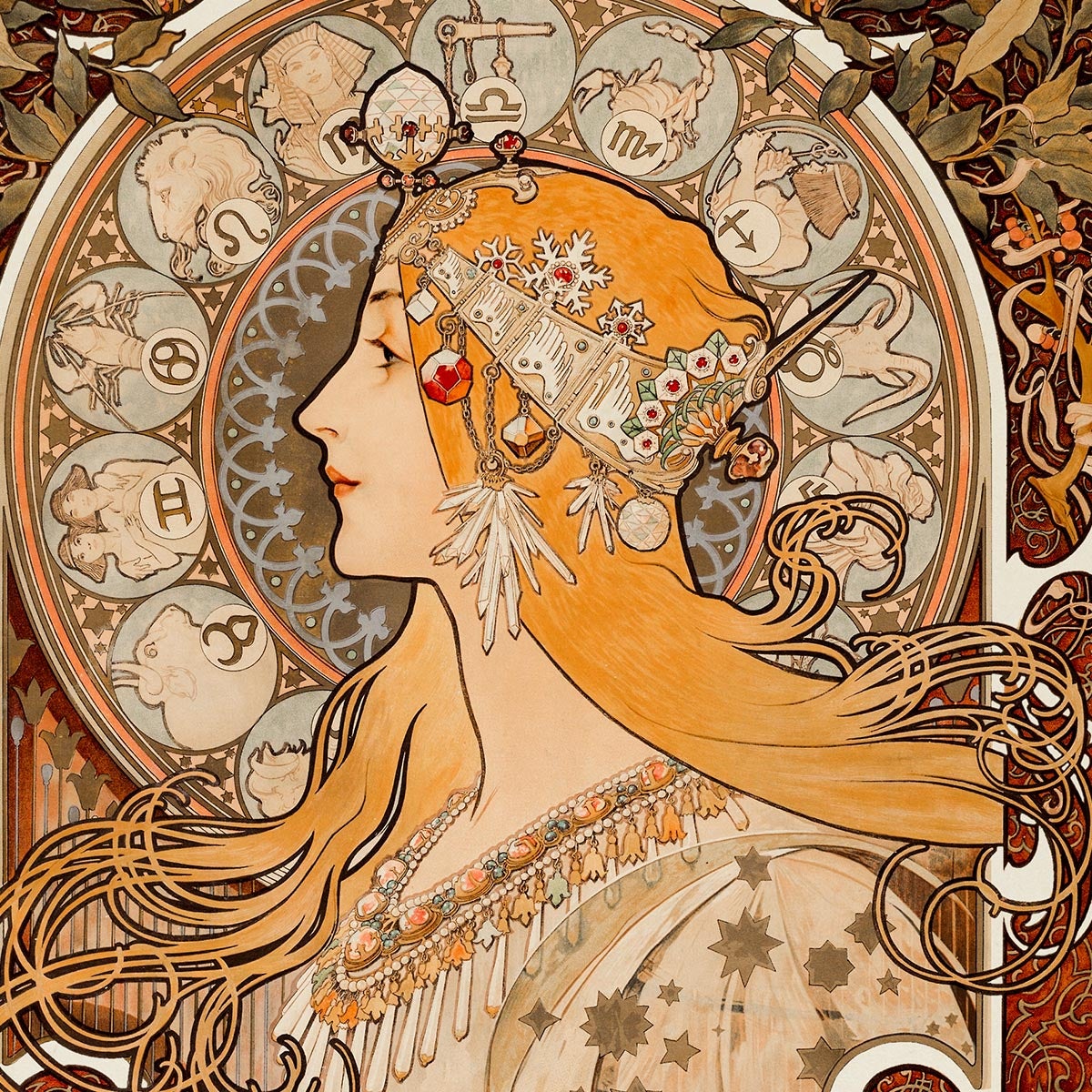 La pluma de Alphonse Mucha