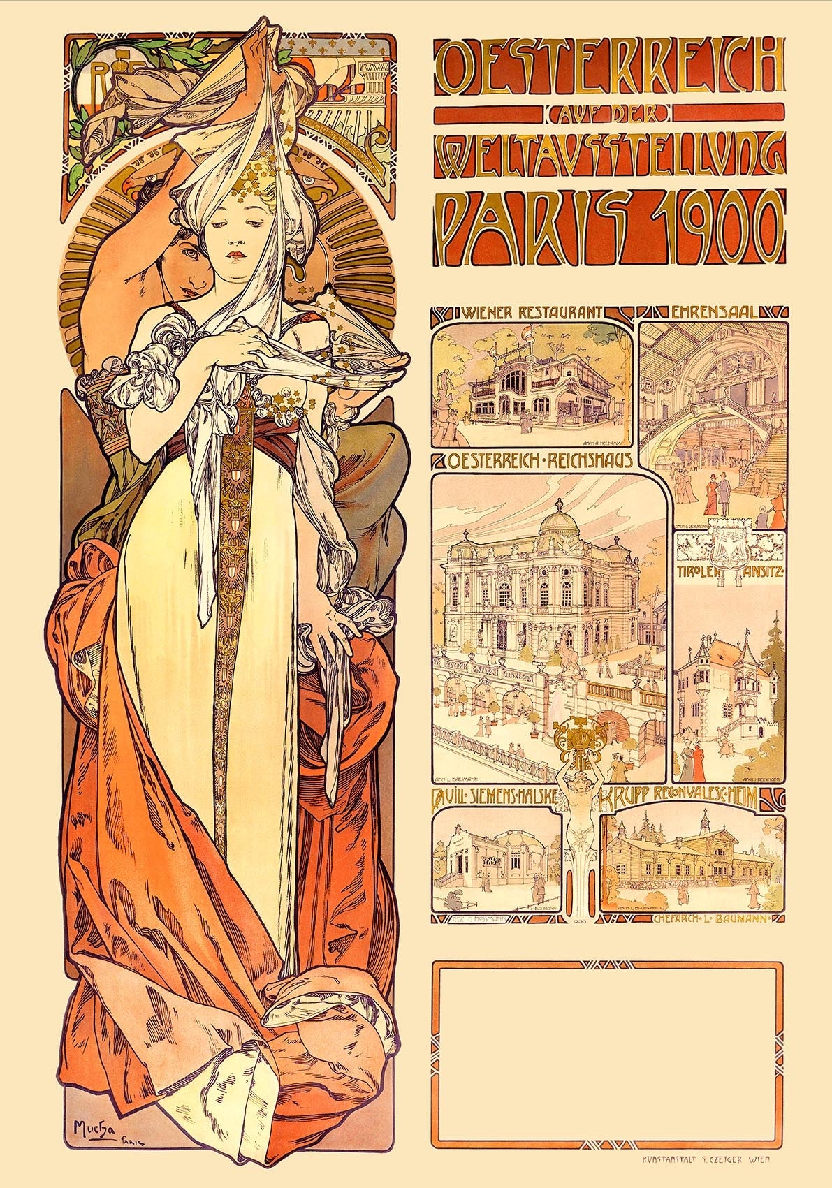 Österreich, Paris by Alphonse Mucha