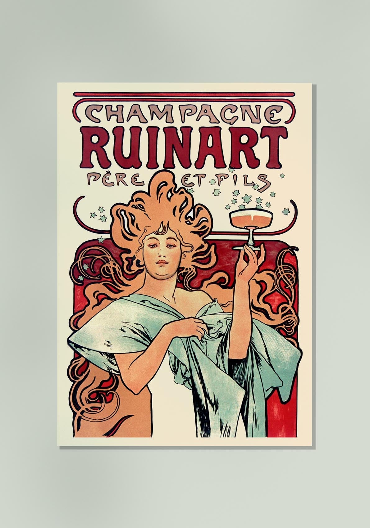 Champagne Ruinart de Alphonse Mucha