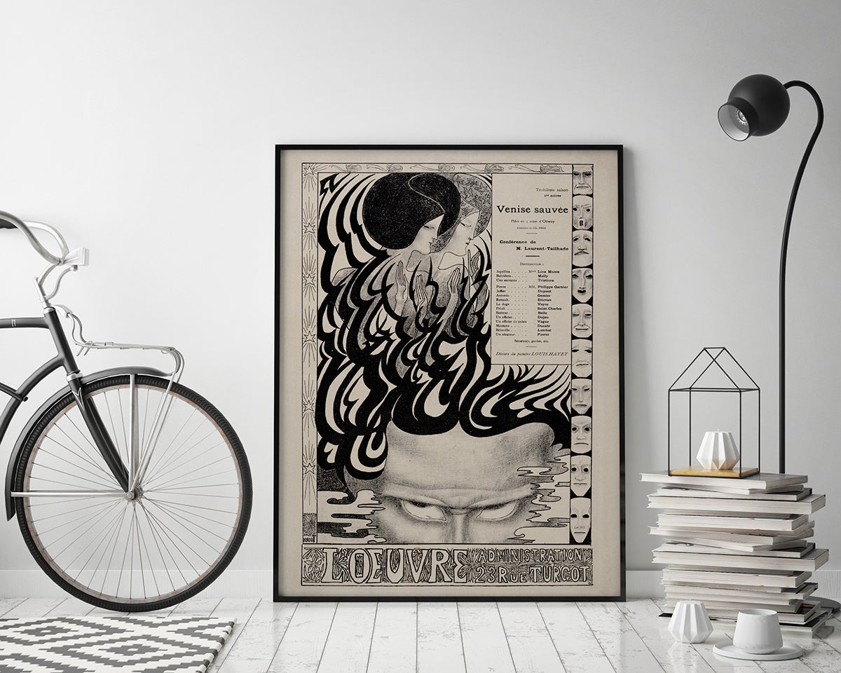 Vénise Sauvée Vintage Theater Program Reproduction Poster by Jan Toorop