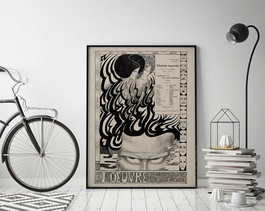 Vénise Sauvée Vintage Theater Program Reproduction Poster by Jan Toorop