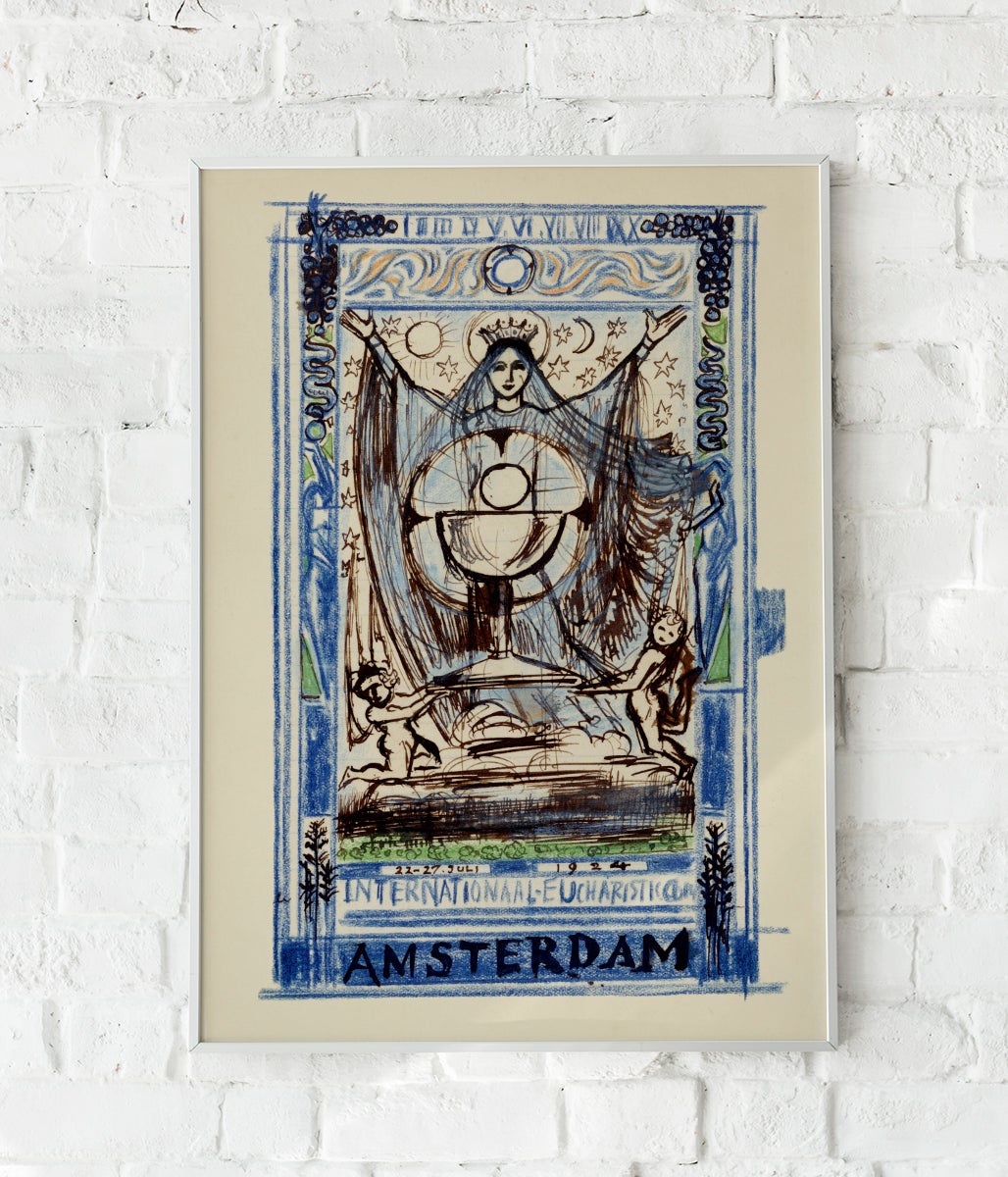 Cartel vintage del Congreso Eucarístico Internacional de Ámsterdam, de Jan Toorop