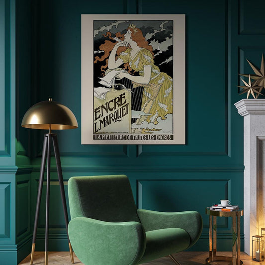 L. Marquet ink Ad Vintage Poster by Eugène Gasset