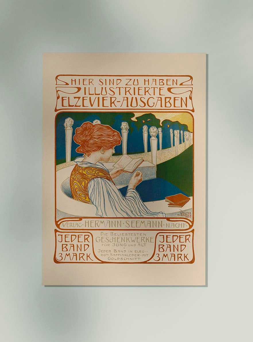 Niña leyendo de Walter Tiemann