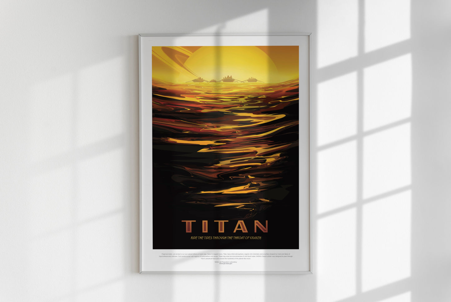 Póster de viaje de la NASA: Titán