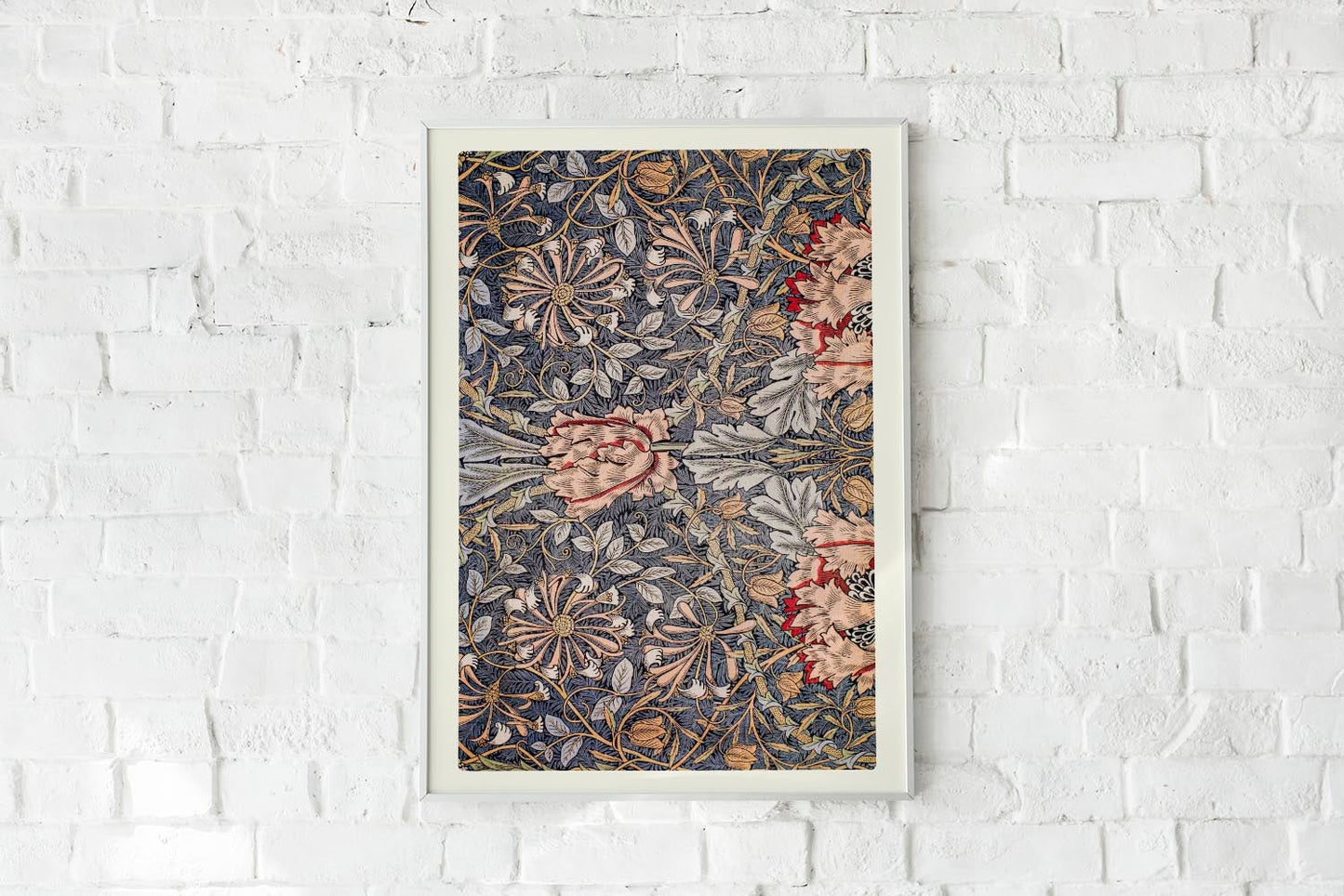Póster de William Morris con el patrón de madreselva I