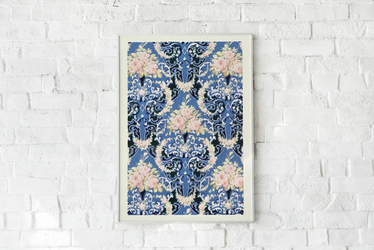 Póster de ramos y guirnaldas florales de William Morris