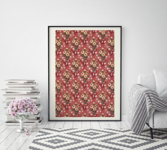 Póster con motivos florales de William Morris I