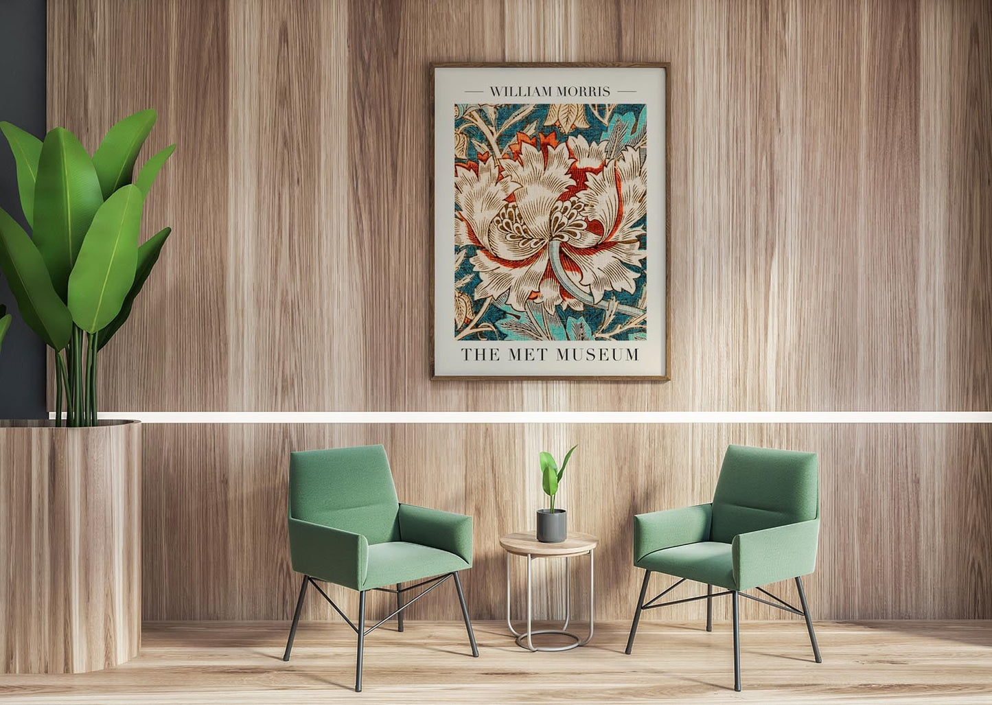 Cartel de la exposición de arte William Morris Honeysuckle Pattern III