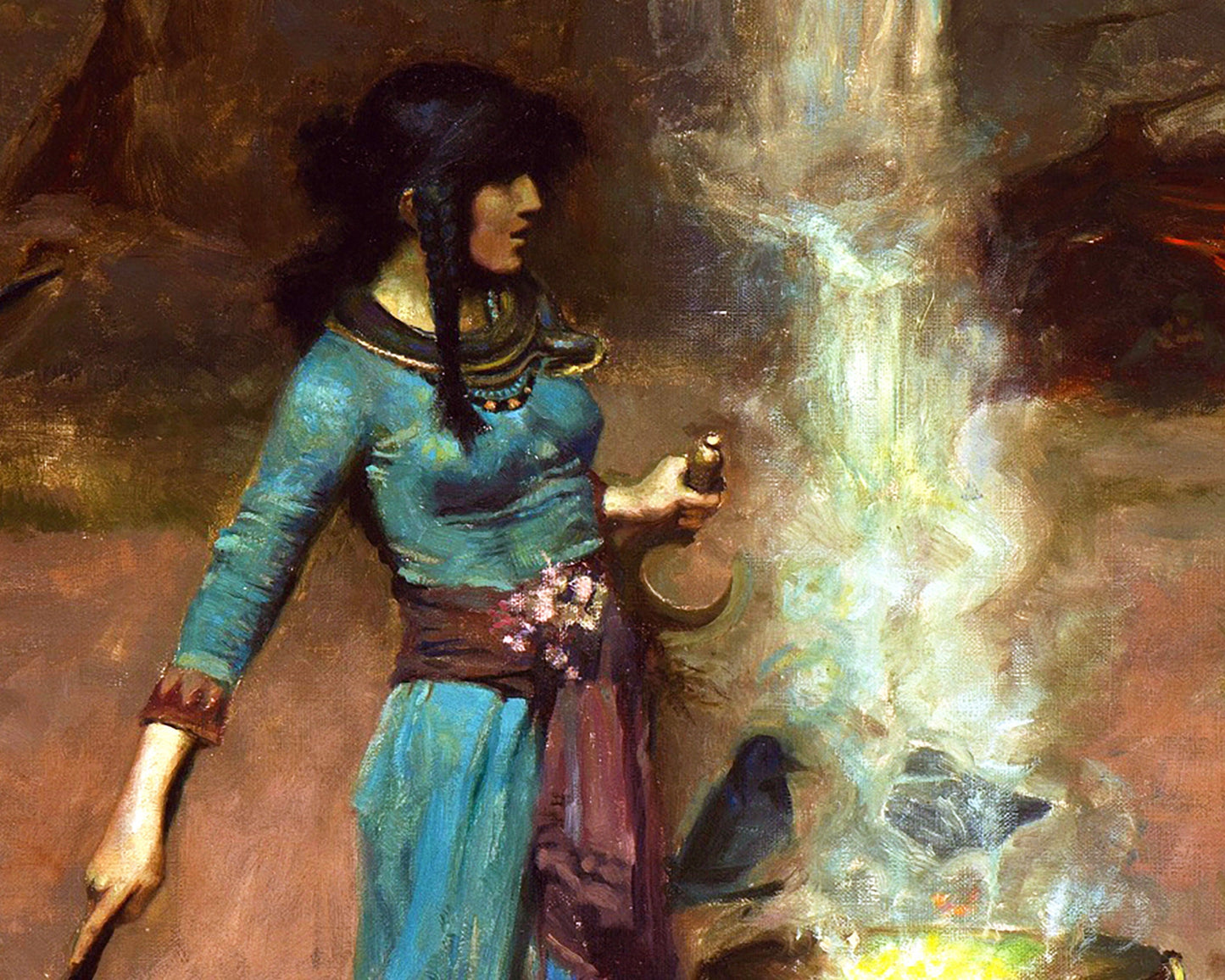 El círculo mágico de John William Waterhouse (inglés, 1849 - 1917)