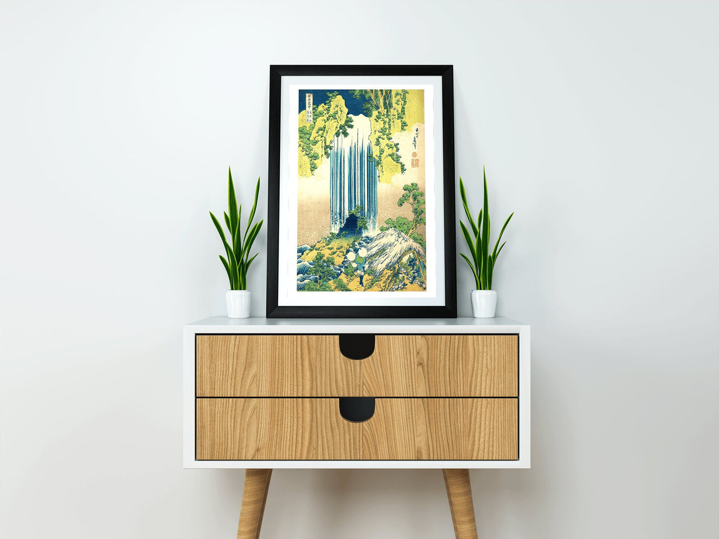 Katsushika Hokusai - Yōrō Waterfall in Mino Province, Vintage Japanese Woodblock Print, Japanese Wall Art, Home Decor