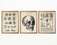 Vintage Anatomy Posters "SKULL" Set of 3 Prints