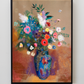 PRINTABLE | Botanical Art, Flower Bouquet, Odilon Redon, Neon Flowers, Oil Painting, Printable Still Life, Digital Download, Print at Home