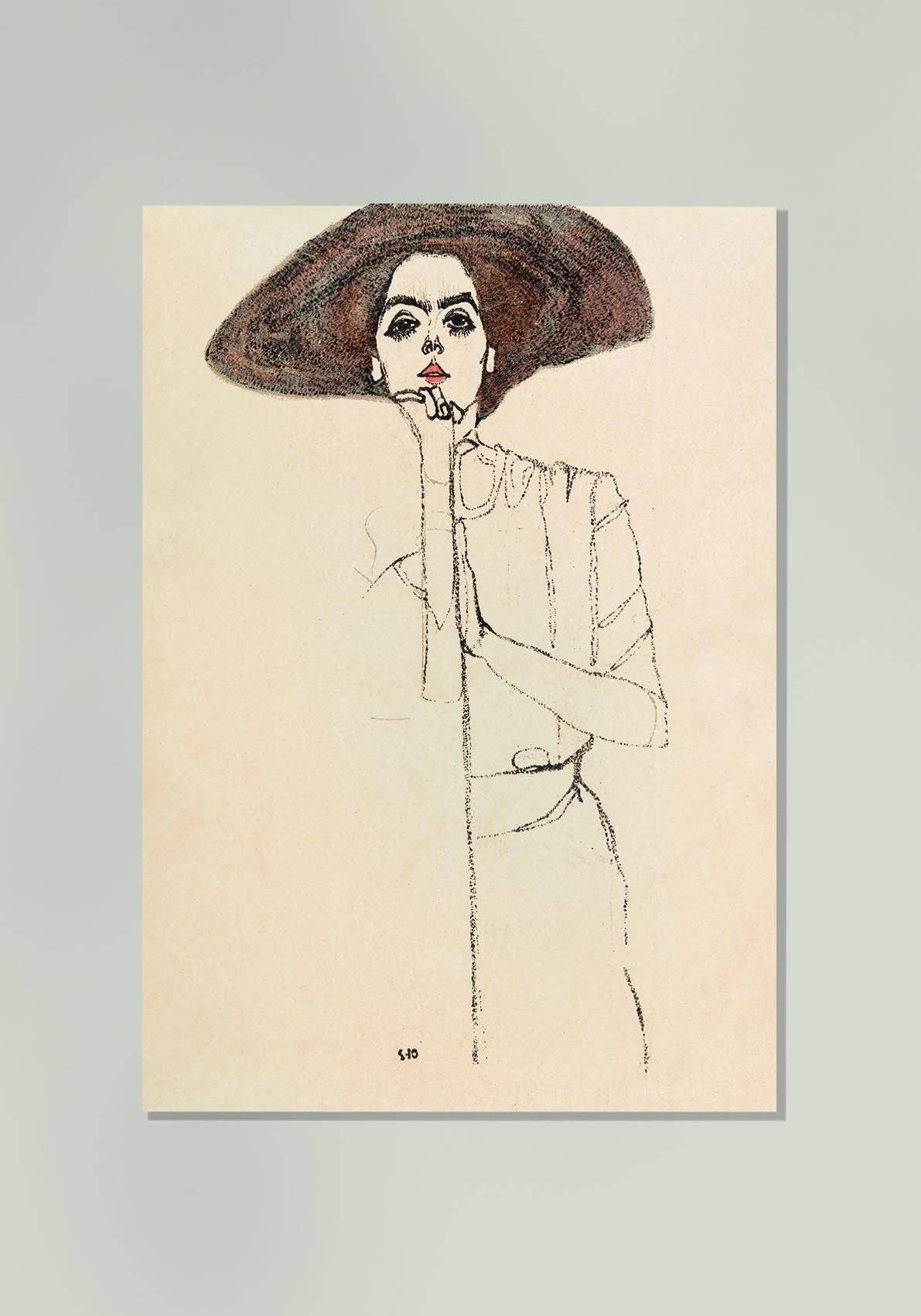 Retrato de una mujer (1910) de Egon Schiele