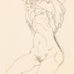 Woman undressing by Egon Schiele