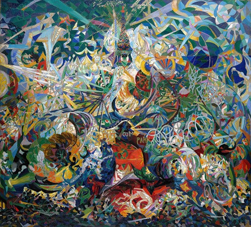 Battle of Lights, Coney Island, Mardi Gras (1913–14)  by Joseph Stella