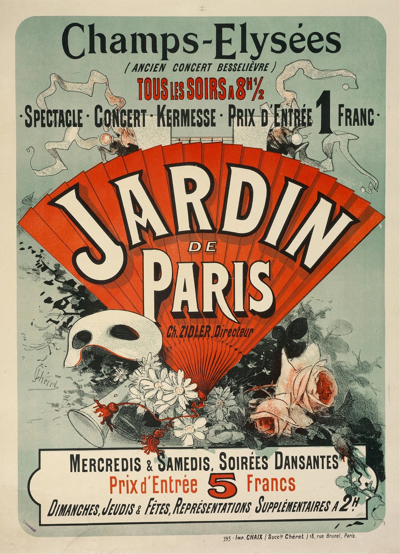 Champs-Elysées, Jardin De Paris (1884)