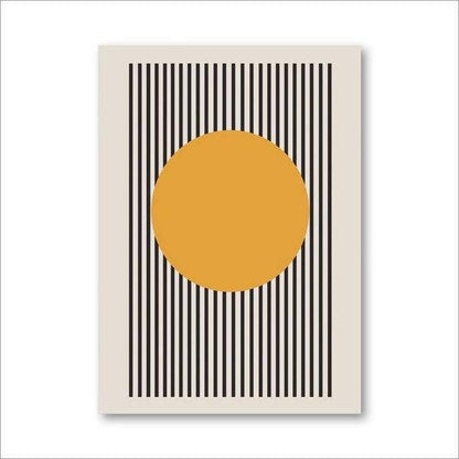 Cartel de arte geométrico de la exposición Bauhaus