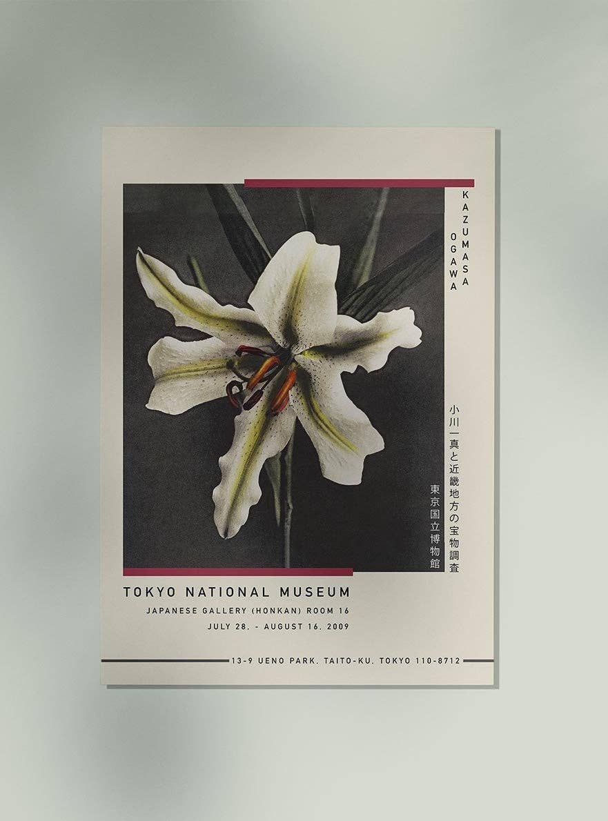 White Lily in the Dark Exhibition Poster by Ogawa Kazumasa