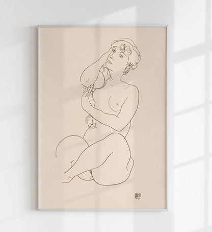 La dama desnuda 02 de Egon Schiele