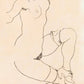 Naked Lady in Lingerie by Egon Schiele