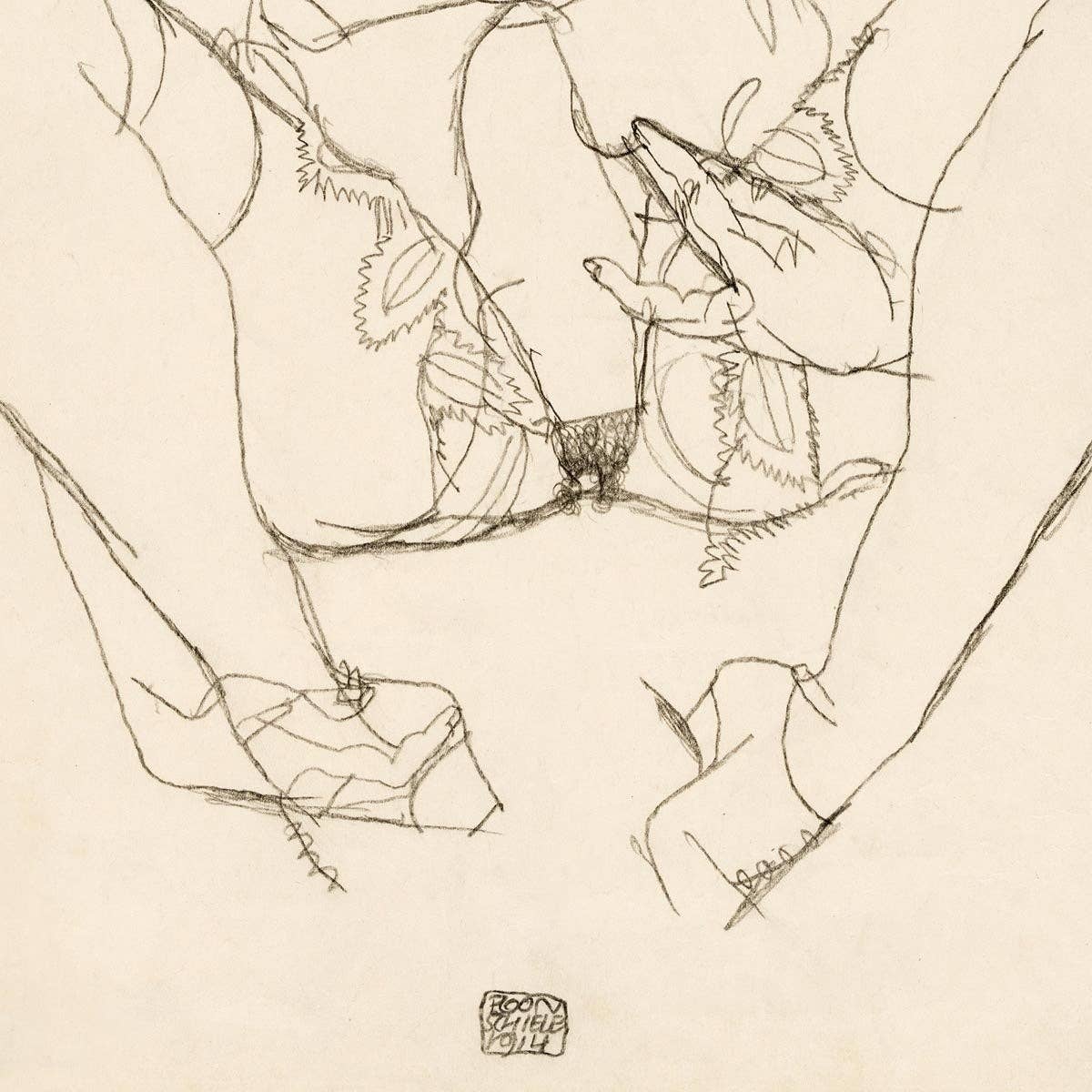 Mujer sentada en camisón de Egon Schiele