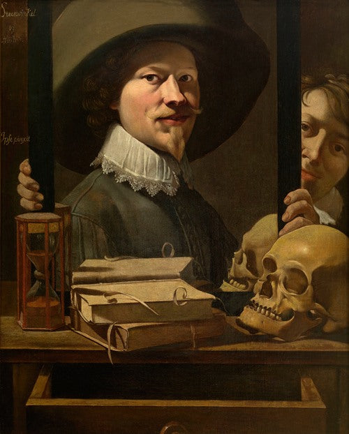 Vanitas Retrato del pintor (1678-1685) de Antonie van Steenwinckel