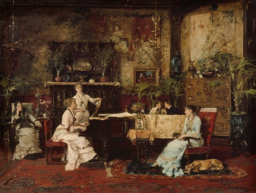 La sala de música (1878) de Mihály Munkácsy