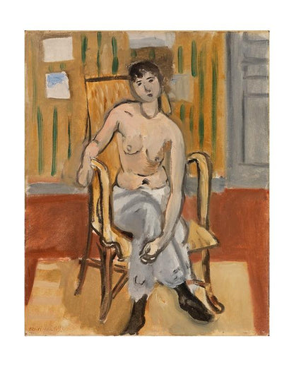 Seated Nude in a Tan Room (1918)