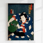 Japanese Actor with Blue Kimono by Toyohara Kunichika