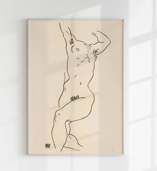 Torso de un desnudo de Egon Schiele