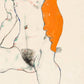 Standing Nude with Orange Drapery by Egon Schiele