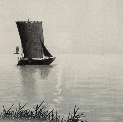 Póster Barcos de pesca de Ohara Koson