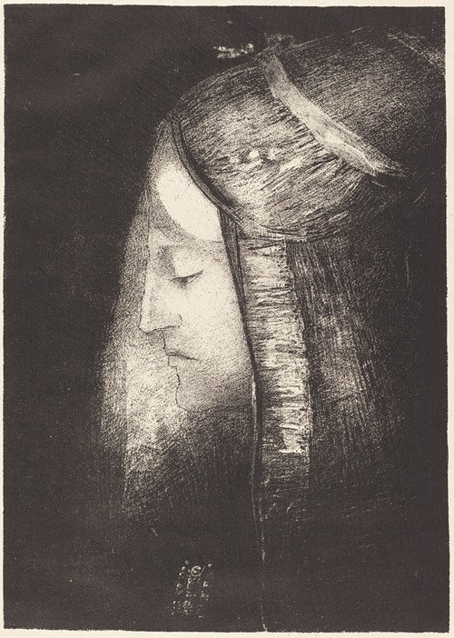 Profil de lumiere (Profile of light) (1886)  by Odilon Redon