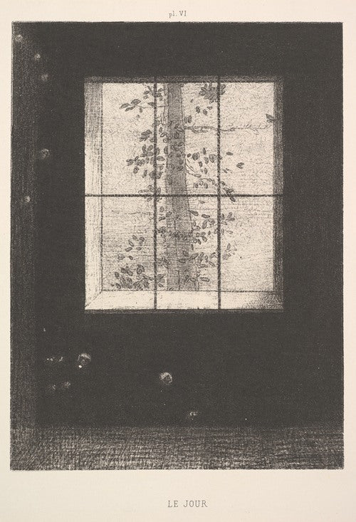 Day (Le Jour), de la serie Dreams (Songes), lámina VI (1891) de Odilon Redon