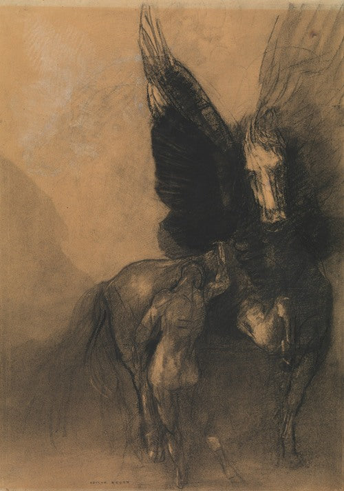 Pegaso y Belerofonte (hacia 1888) de Odilon Redon