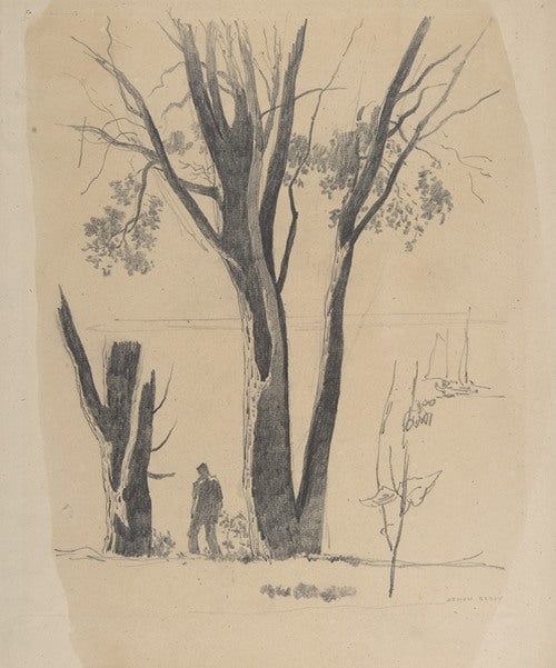 Study of Man between Trees (1860–80)  by Odilon Redon